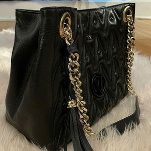 Valentino Luisa studded leather gold chain tote bag purse
